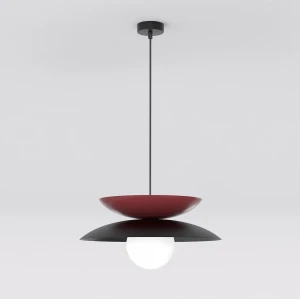 Lampa wisząca Nagoya czarny / klosz biały 1x G9 - Emibig