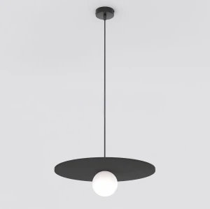 Lampa wisząca Calma brązowy / klosz czarny 1x G9 - Emibig
