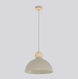 Lampa wisząca Kaki beżowy 1x E27 - Emibig