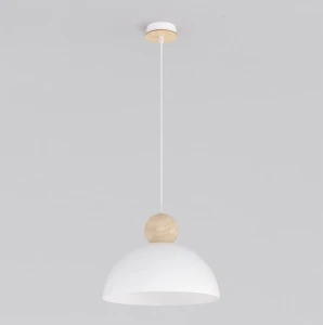 Lampa wisząca Kaki biały 1x E27 - Emibig