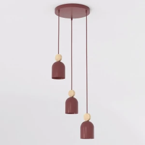 Lampa wisząca Mesi burgundowy 3x GU10 - Emibig