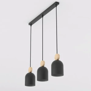 Lampa wisząca Mesi czarny 3x GU10 - Emibig