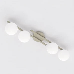 Lampa sufitowa Kairo beżowy / klosz biały 4x E14 - Emibig