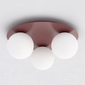 Lampa sufitowa SOLAR 3 BURGUNDY OPAL 3xE14 burgundowa 1688/3 Emibig