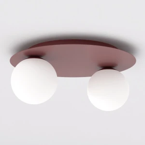 Lampa sufitowa SOLAR 2 BURGUNDY OPAL 2xE14 burgundowa 1688/2 Emibig