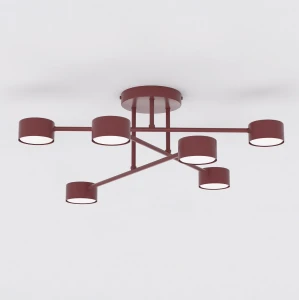 Lampa sufitowa HALO 6 BURGUNDY 6xGX53 burgundowa 1681/6 Emibig