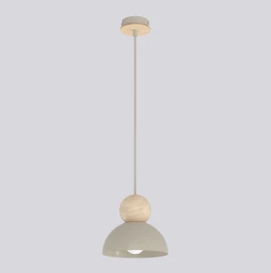 Lampa wisząca Kaki beżowy 1x E27 - Emibig