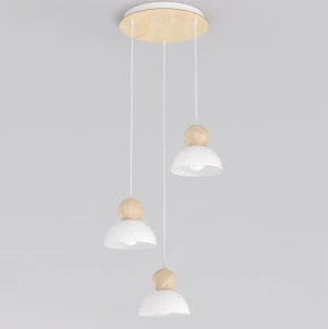 Lampa wisząca Kaki biały 3x E27 - Emibig