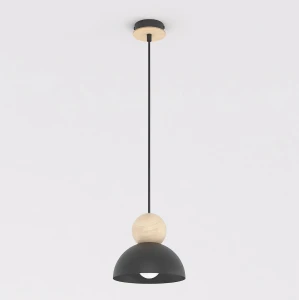 Lampa wisząca Kaki czarny 1x E27 - Emibig