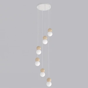 Lampa wisząca Loop biały 6x G9 - Emibig