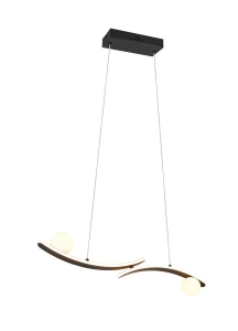 Lampa wisząca Napoli czarny, biały LED zintegrowany 337910232 - Trio