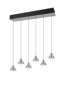 Lampa wisząca Romeo srebrny i odcienie srebra LED zintegrowany 337010607 - Trio