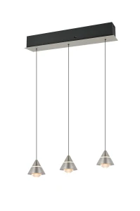 Lampa wisząca Romeo srebrny i odcienie srebra LED zintegrowany 337010307 - Trio