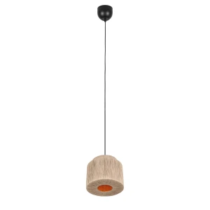 Lampa wisząca Smilla naturalny, czarny E27 366800136 - Trio