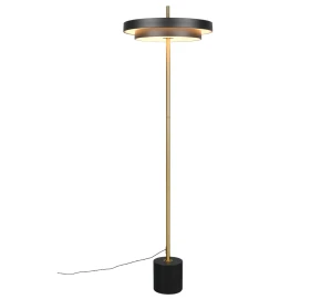 Lampa podłogowa Keaton czarny, złoty i odcienie złota LED zintegrowany 440210180 - Trio