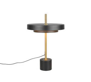 Lampa stołowa Keaton czarny, złoty i odcienie złota LED zintegrowany 540210180 - Trio