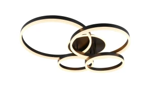 Lampa sufitowa Drake czarny LED zintegrowany 632210432 - Trio