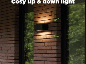 Kinkiet zewnętrzny Gemini czarny LED zintegrowany 5189113012 - Lutec