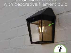 Lampa zewnętrzna Avony Solar - Czujnik Ruchu czarny E27 6916002330 - Lutec