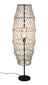 Lampa podłogowa Hive czarny, naturalny E27 R41681036 - RL