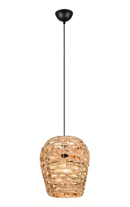 Lampa wisząca Jean czarny, naturalny E27 R36221036 - RL