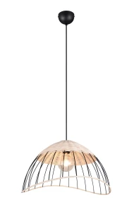 Lampa wisząca Sandrine czarny, naturalny E27 R36211032 - RL