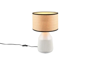 Lampa stołowa Formentera biały, naturalny E27 R56801031 - RL