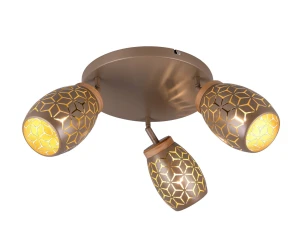 Lampa sufitowa Bidar brązowy i odcienie brązu E14 R61573365 - RL