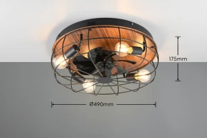 Lampa sufitowa Vulkor Dl032-61105 czarny mat E27 - RL