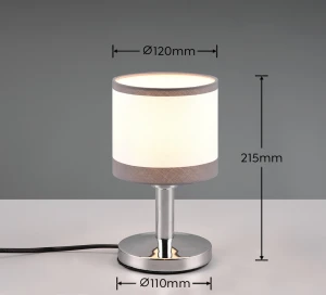 Lampa stołowa Hecaria Dl006-59551 chrom, biały E14 - RL
