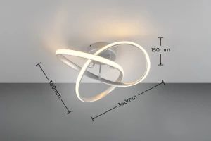 Lampa sufitowa Azelria Dl187-62101 srebrny, tytanowy LED zintegrowany - RL