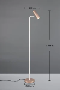Lampa podłogowa Vantos Dl165412400 kawowy, brązowy GU10 - Trio