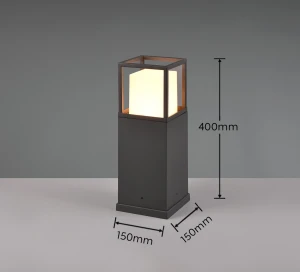 Lampa zewnętrzna stojąca Portor Dl142577860 antracyt LED zintegrowany - Trio