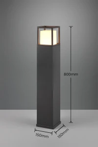 Lampa zewnętrzna stojąca Portor Dl142477860 antracyt LED zintegrowany - Trio