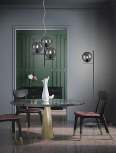 Lampa podłogowa Nyxis Dl142402000 antracyt, przydymiony E14 - Trio