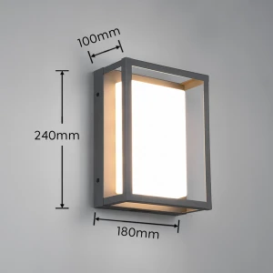 Kinkiet zewnętrzny Portor Dl142277860 antracyt LED zintegrowany - Trio