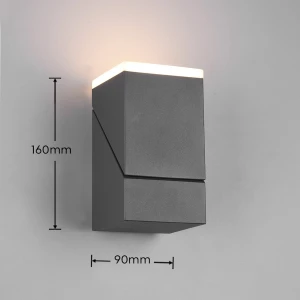 Kinkiet zewnętrzny Hador Dl142270660 antracyt LED zintegrowany - Trio