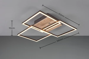 Lampa sufitowa Choros Dl135-62883 drewno jasne i ciemne LED zintegrowany - RL