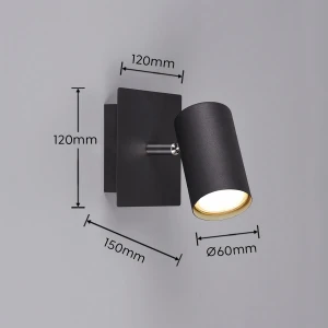 Reflektor Vantos Dl132802400 czarny mat GU10 - Trio