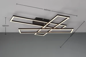 Lampa sufitowa Tessora Dl132-64423 czarny mat LED zintegrowany - RL