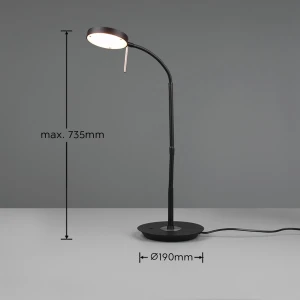 Lampa stołowa Nemio Dl132523310 czarny mat LED zintegrowany - Trio
