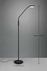 Lampa podłogowa Nemio Dl132423310 czarny mat LED zintegrowany - Trio