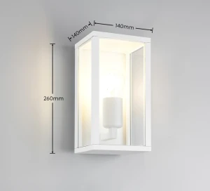 Kinkiet zewnętrzny Koriel Dl131201860 biały matowy, przezroczysty E27 - Trio