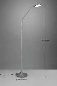 Lampa podłogowa Nemio Dl107423310 nikiel mat LED zintegrowany - Trio