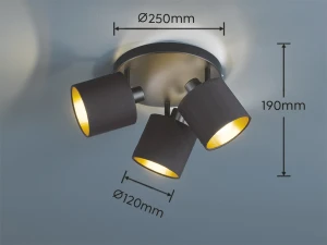 Reflektor Ikeris Dl979-80333 czarny mat, złoty E14 - RL