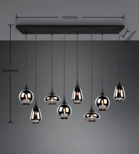 Lampa wisząca Vestari Dl832317000 czarny mat E14 - Trio