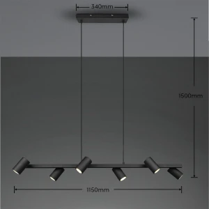 Lampa wisząca Vantos Dl632302400 czarny mat GU10 - Trio