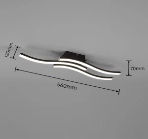 Lampa sufitowa Norve Dl432-62473 czarny mat, biały LED zintegrowany - RL