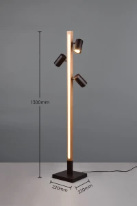 Lampa podłogowa Vantos Dl432412510 czarny mat LED zintegrowany + GU10 - Trio