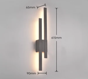 Kinkiet zewnętrzny Letra Dl242221460 antracyt LED zintegrowany - Trio